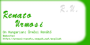 renato urmosi business card