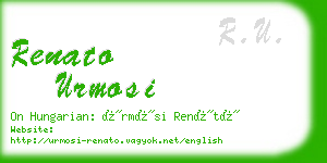 renato urmosi business card